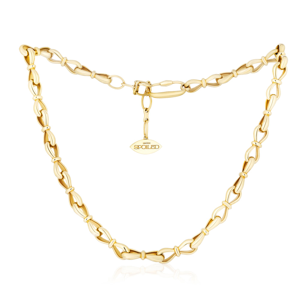 Together Forever Jumbo Forever Link Necklace Yellow Gold