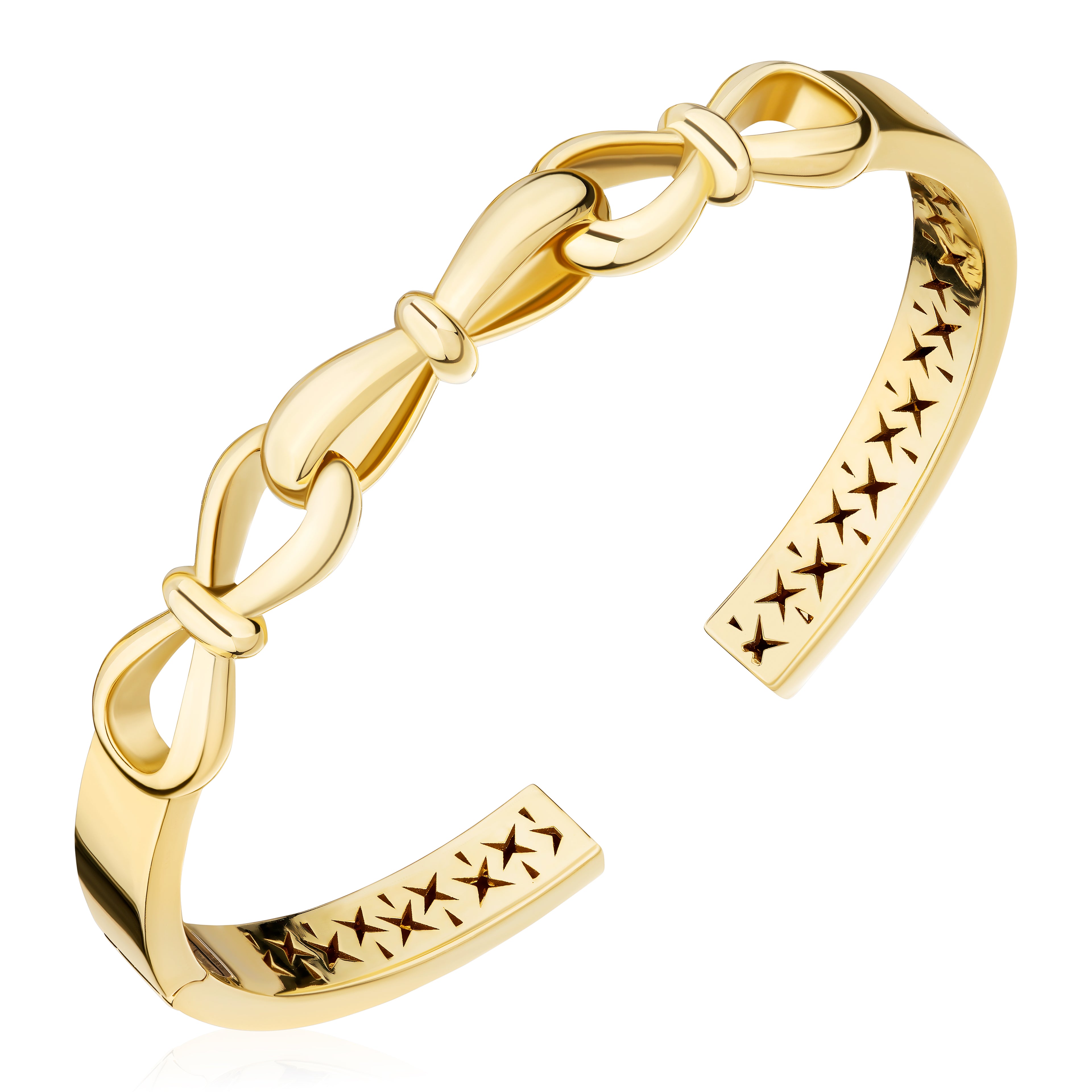 Together Forever Jumbo Infinity Cuff in Yellow Gold