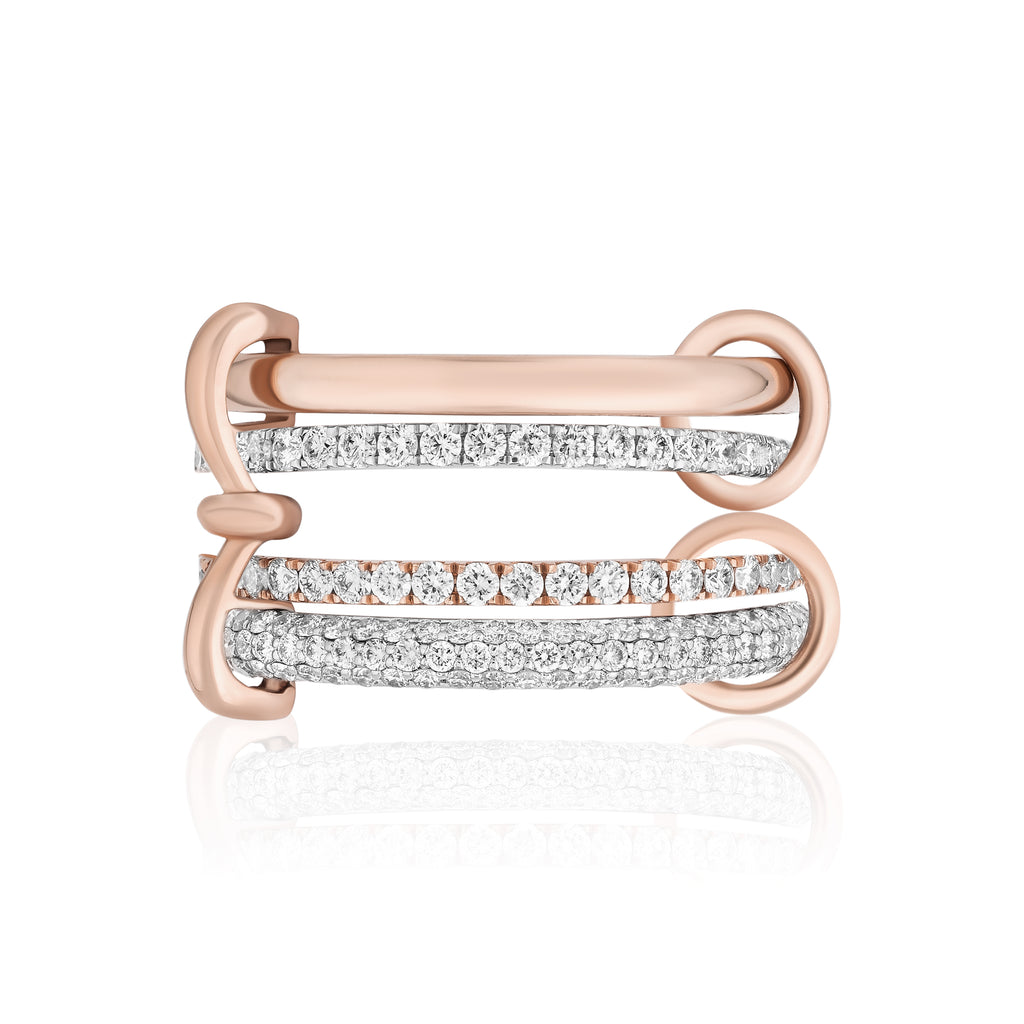 Together Forever Mini Infinity Link Ring in Rose Gold & Natural Diamonds