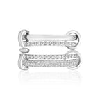 Together Forever Mini Infinity Link Ring in White Gold & Natural Diamonds