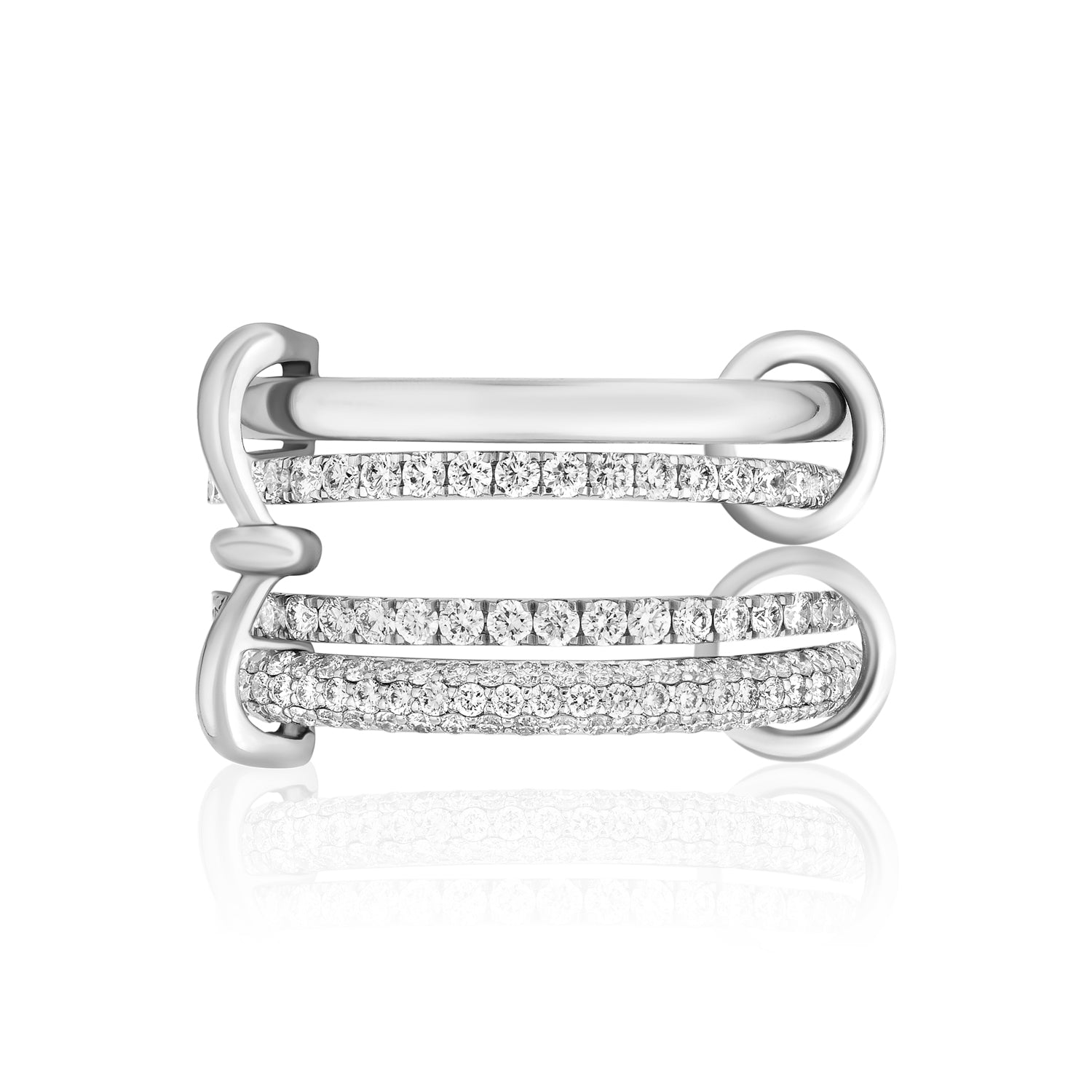 Together Forever Mini Infinity Link Ring in White Gold & Natural Diamonds