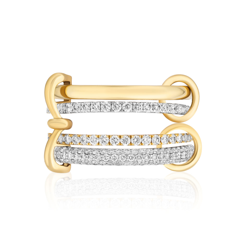 Together Forever Mini Infinity Link Ring in Yellow Gold & Natural Diamonds