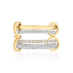 Together Forever Mini Infinity Link Ring in Yellow Gold & Natural Diamonds