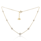 Celestial Graduating Charm Necklace in Yellow Gold with Spoiled Chain