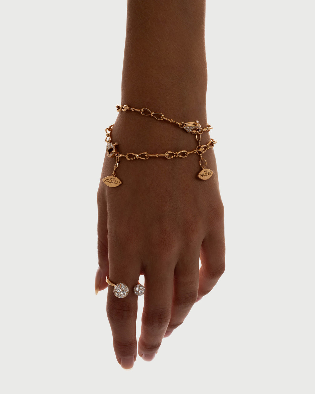 Together Forever Standard Infinity Link Bracelet in Rose Gold & Natural Diamonds