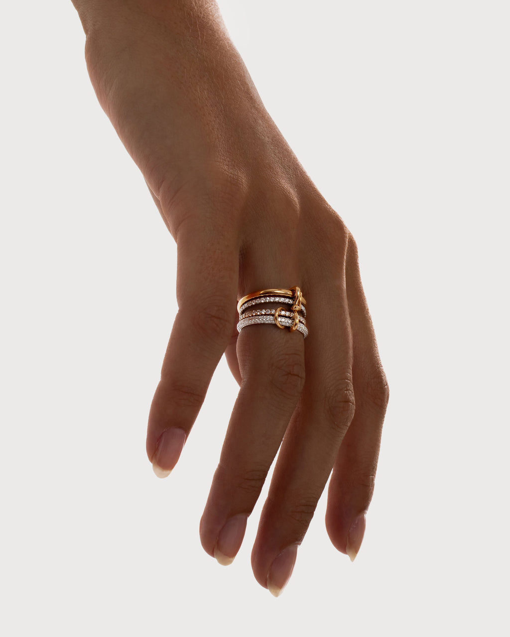 Together Forever Mini Infinity Link Ring in Rose Gold & Natural Diamonds