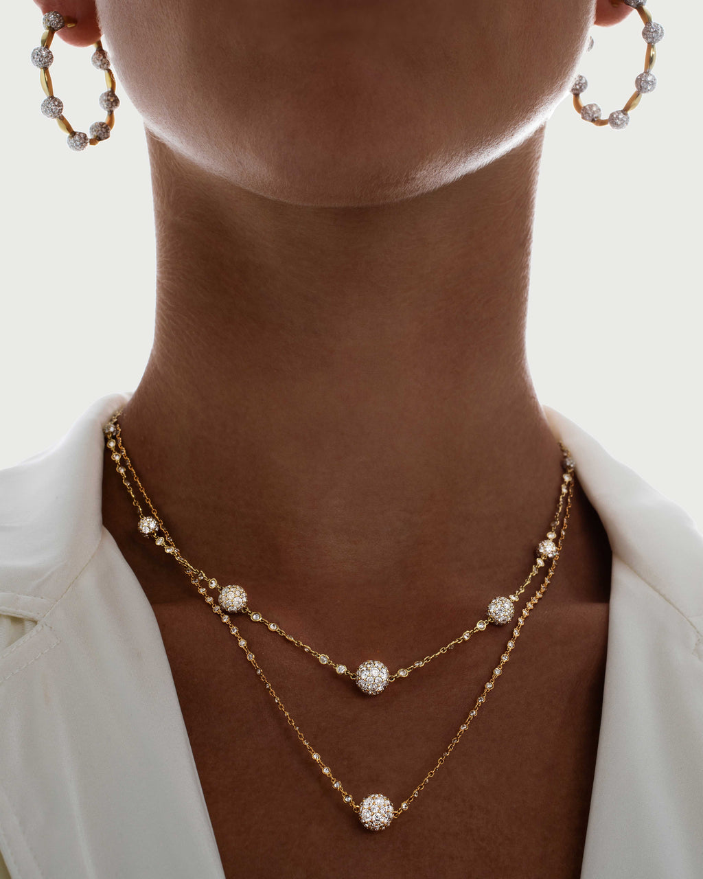 Celestial Hoop in Yellow Gold & Natural Diamonds