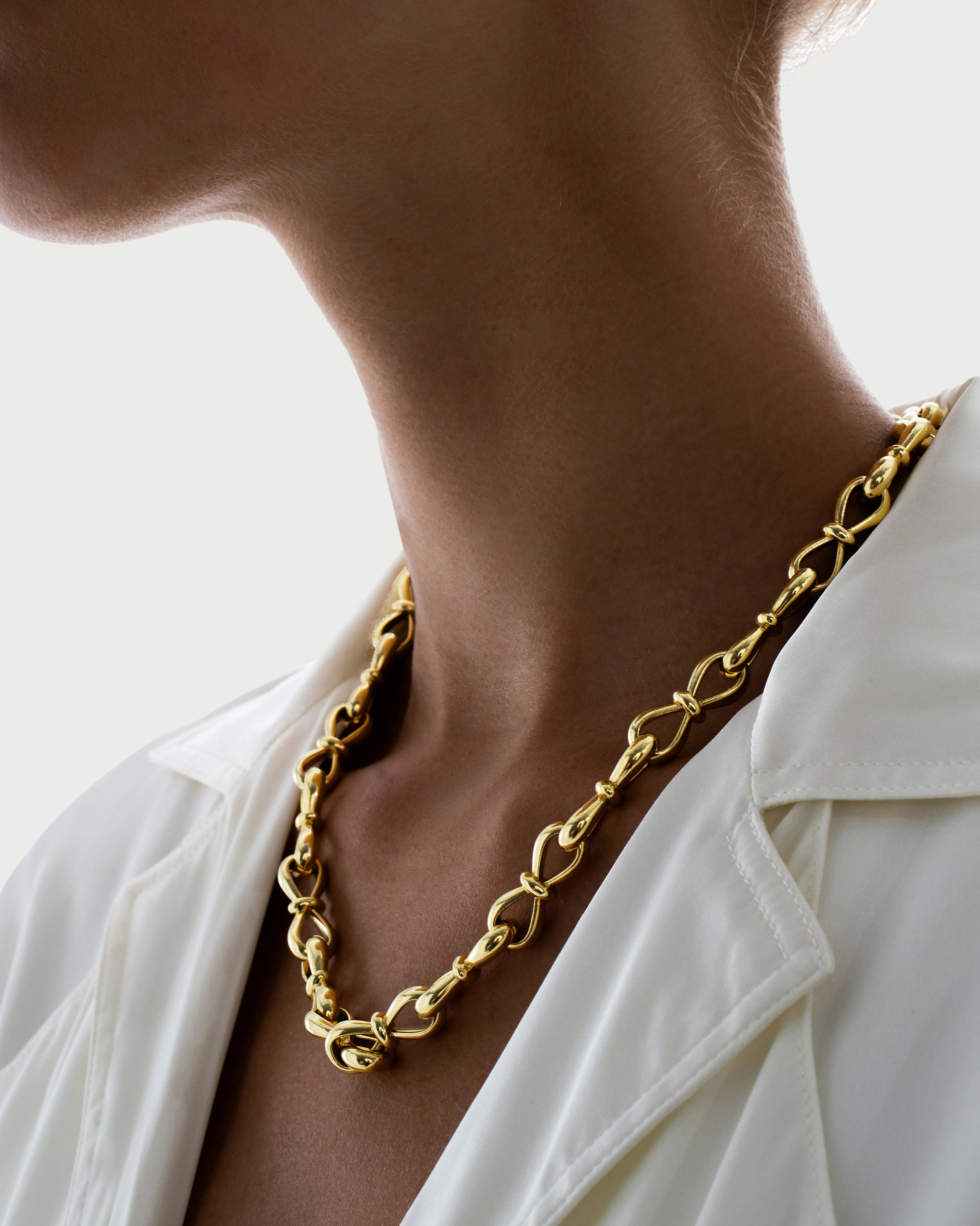 Together Forever Jumbo Forever Link Necklace Yellow Gold