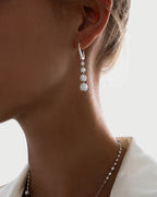 Celestial Drop Earrings in White Gold & Natural Diamonds