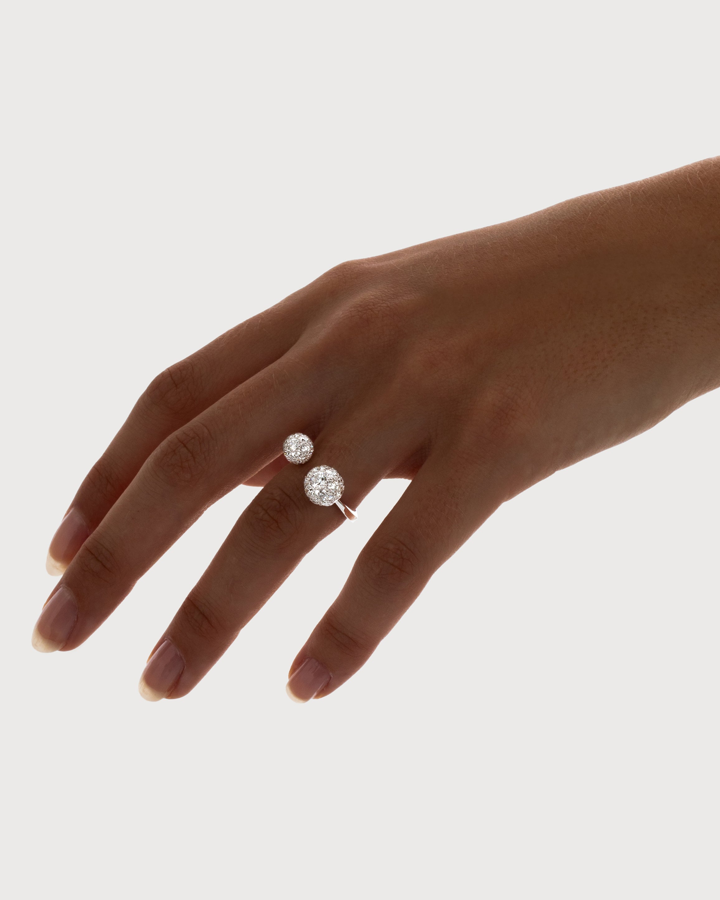 Celestial Toi et Moi Full Set Ring with Natural Diamonds in White Gold