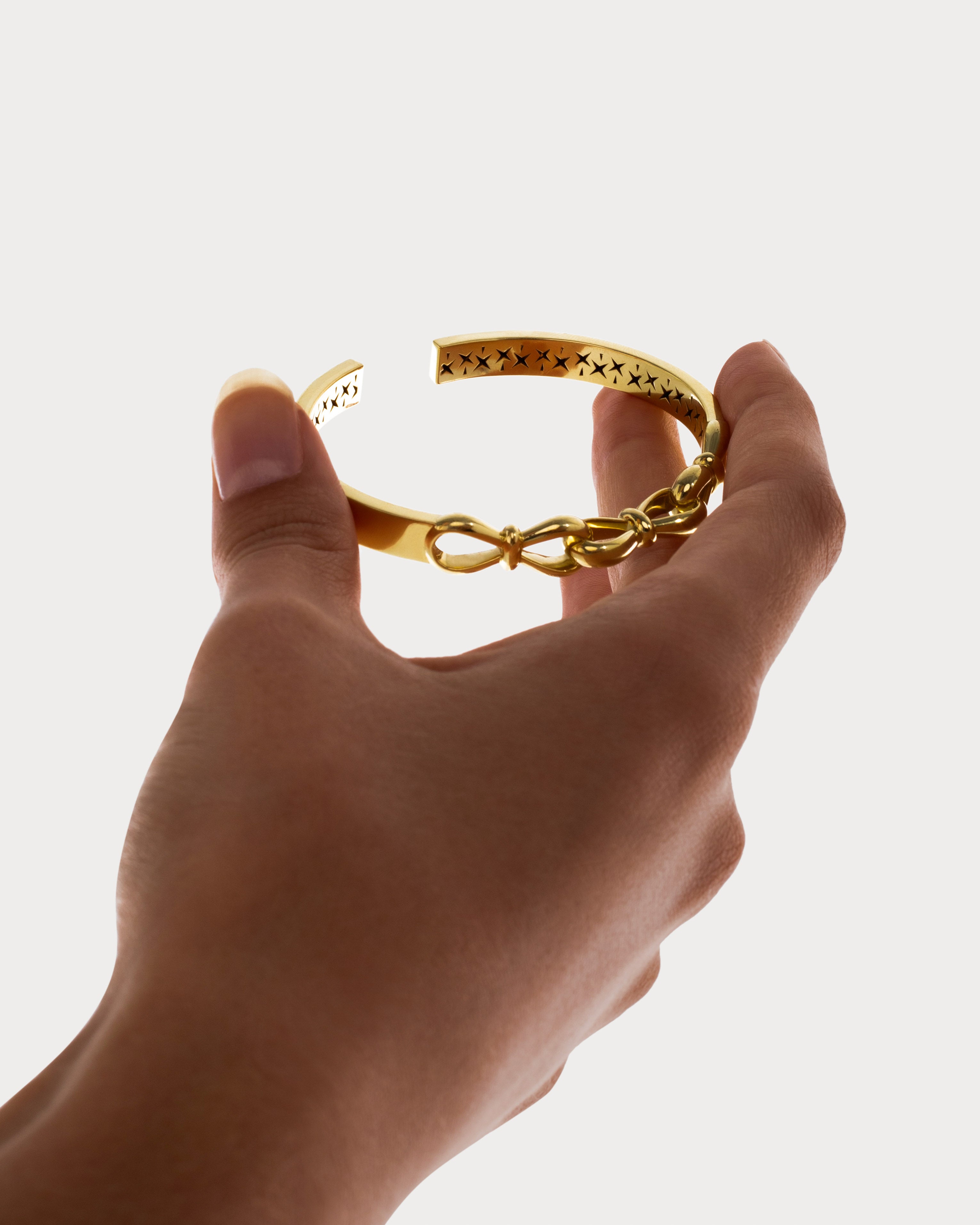 Together Forever Jumbo Infinity Cuff in Yellow Gold