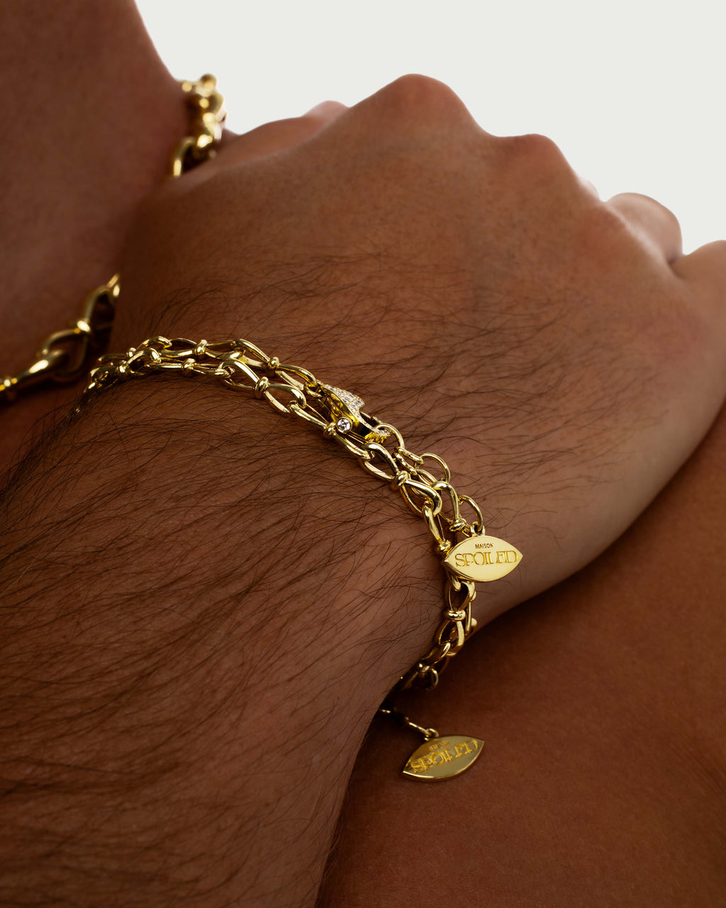 Together Forever Standard Infinity Link Bracelet in Yellow Gold & Natural Diamonds