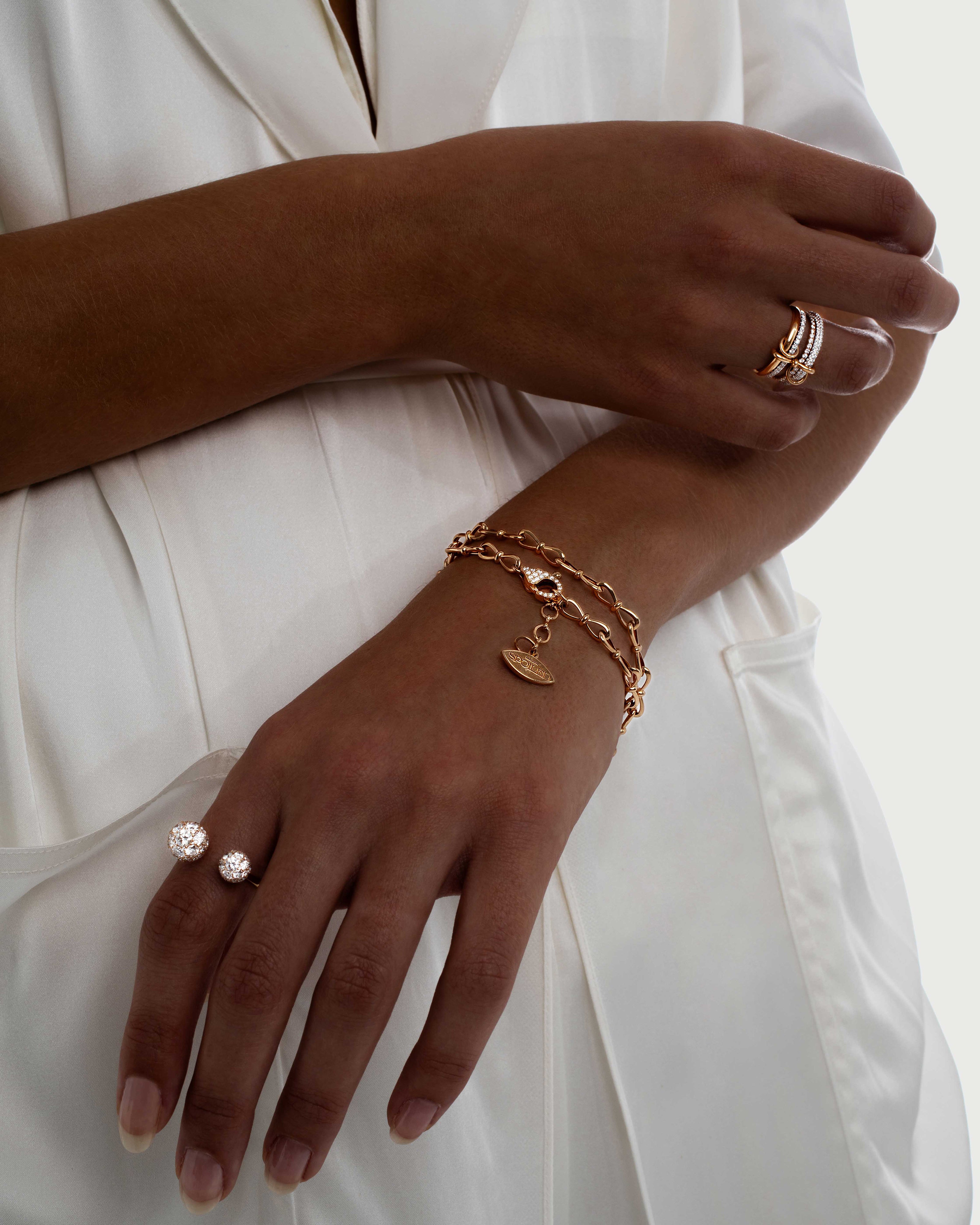 Celestial Toi et Moi Full Set Ring with Natural Diamonds in Rose Gold