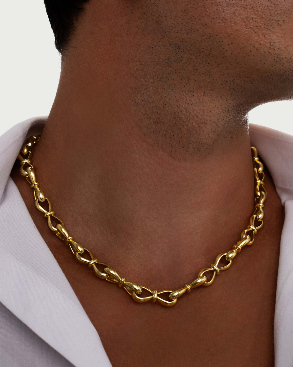 Together Forever Jumbo Forever Link Necklace Yellow Gold