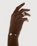 Together Forever Mini Infinity Link Ring in White Gold & Natural Diamonds