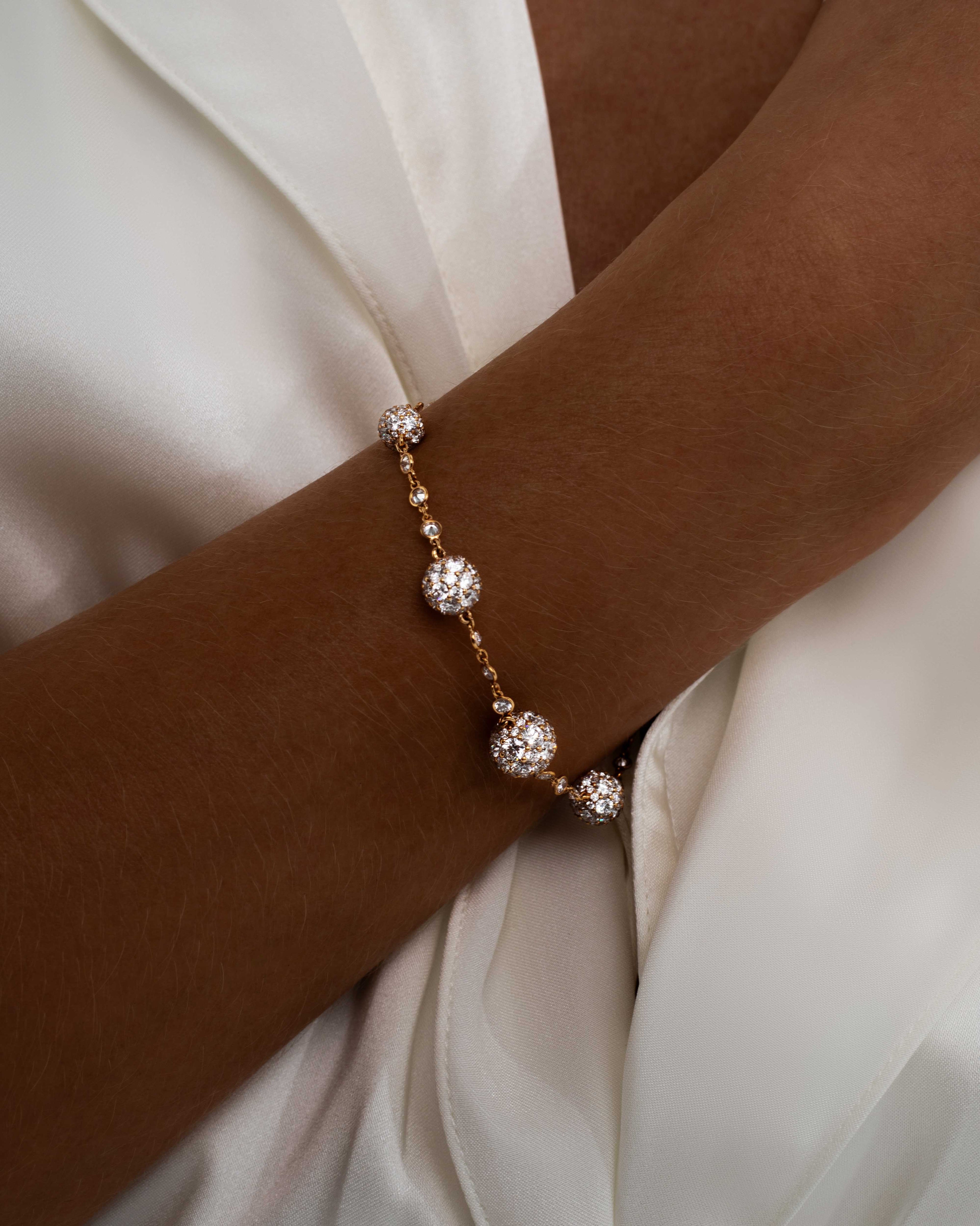 Celestial Graduating Charm Bracelet in Rose Gold & Spoiled Chain