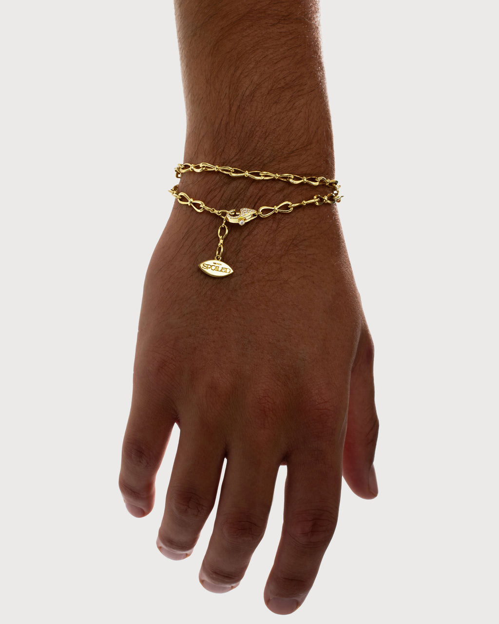 Together Forever Standard Infinity Link Bracelet in Yellow Gold & Natural Diamonds