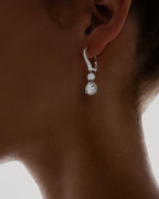 Spoiled Staples Round Celestial Drop Earrings with Natural Diamonds and Rubies (Semi Mount)