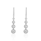 Celestial Drop Earrings in White Gold & Natural Diamonds