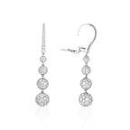 Celestial Drop Earrings in White Gold & Natural Diamonds