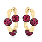 Celestial Huggy in Yellow Gold & Rubies