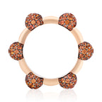 Celestial Ring in Rose Gold with Orange Sapphires