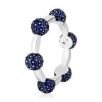 Celestial Ring in White Gold with Blue Sapphires