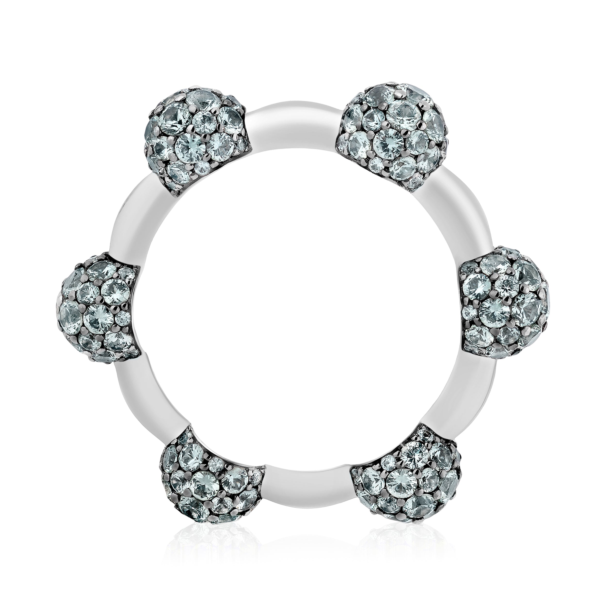 Celestial 缶 Celestial Ring in White Gold with Grey Sapphires - Maison
