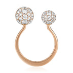 Celestial Toi et Moi Full Set Ring with Natural Diamonds in Rose Gold