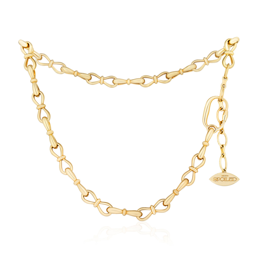 Together Forever Jumbo Forever Link Necklace Yellow Gold